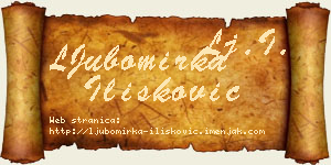 LJubomirka Ilišković vizit kartica